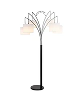 Barrie 78.5" 3-Light Mid-Century Modern Head-Adjustable Iron Led Arc Floor Lamp