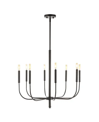 Amoros 27.25" 8-Light Modern Mid-Century Iron Led Chandelier