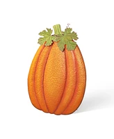 Glitzhome 37.75" H Fall Metal Embossed Glitter Pumpkin Yard Stake