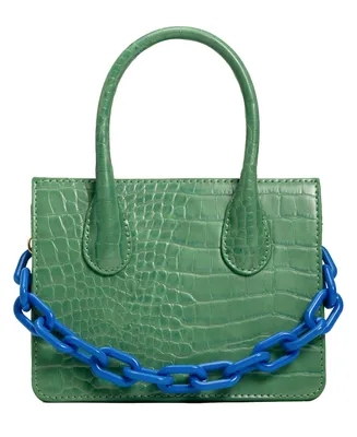 Like Dreams Kenzie Chain Croc Faux Leather Mini Crossbody Bag