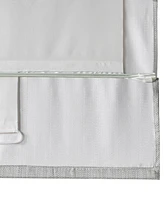 Madison Park Basketweave Blackout Cordless Roman Shade, Single Panel for Bedroom, Thermal Insulated Window Blind Treatment for Living Room, Width 27 l