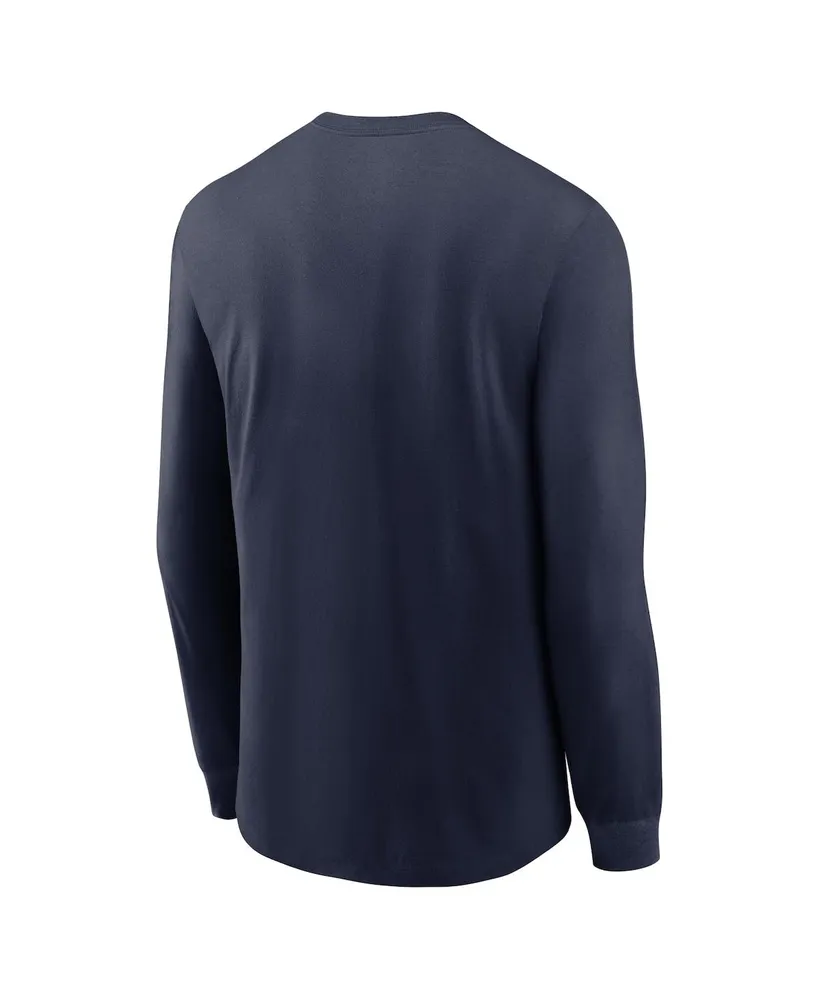 Men's Nike Navy New England Patriots Team Slogan Long Sleeve T-shirt