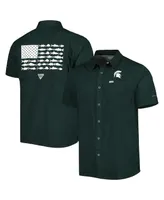 Men's Columbia Pfg Green Michigan State Spartans Slack Tide Camp Button-Up Shirt