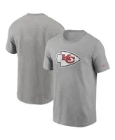 Men's Nike Heathered Gray Kansas City Chiefs Primary Logo T-shirt