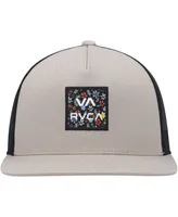 Men's Rvca Tan Va All The Way Print Trucker Snapback Hat