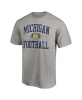 Men's Fanatics Heathered Gray Michigan Wolverines First Sprint Team T-shirt