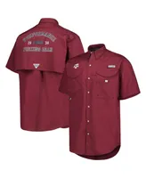 Men's Columbia Maroon Texas A&M Aggies Bonehead Button-Up Shirt