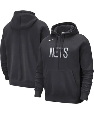Men's Nike Anthracite Brooklyn Nets Courtside Versus Stitch Split Pullover Hoodie