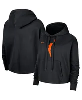 Women's Nike Black Wnba Logowoman Team 13 Cropped Pullover Hoodie