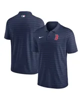 Men's Nike Navy Boston Red Sox Authentic Collection Victory Striped Performance Polo Shirt