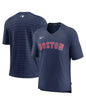 Men's Nike Navy Boston Red Sox Authentic Collection Pregame Raglan Performance V-Neck T-shirt