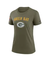 Women's Nike Olive Green Bay Packers 2022 Salute To Service Legend T-shirt