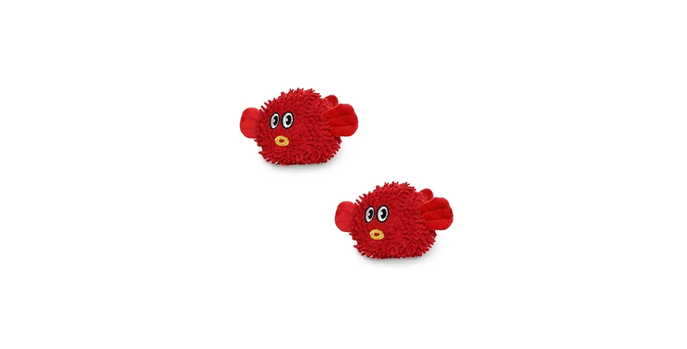 Mighty Jr Microfiber Ball Blowfish, 2-Pack Dog Toys