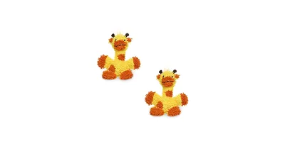 Mighty Jr Microfiber Ball Giraffe, 2-Pack Dog Toys