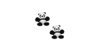 Mighty Jr Microfiber Ball Panda, 2-Pack Dog Toys