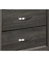 Contemporary Styling Gray Finish 1pc Nightstand Dovetail Drawers Unique Bedroom Furniture