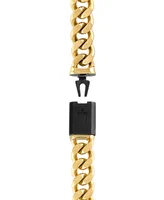 Bulova Men's Classic Curb Chain Bracelet in Gold-Plated Stainless Steel