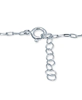 Giani Bernini Cubic Zirconia Pave Link Ankle Bracelet in Sterling Silver & 18k Gold-Plate, Created for Macy's