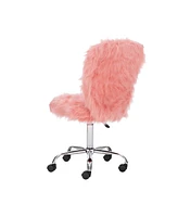 Linon Home Decor Albion Armless Swivel Office Chair