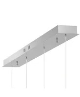 Elena Teardrop 47" 4-Light Modern Mid-Century Iron, Acrylic Integrated Linear Led Pendant