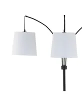 Sylva 72.5" 3-Light Mid-Century Modern Head-Adjustable Iron Led Arc Floor Lamp