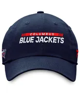 Men's Fanatics Navy Columbus Blue Jackets Authentic Pro Rink Adjustable Hat