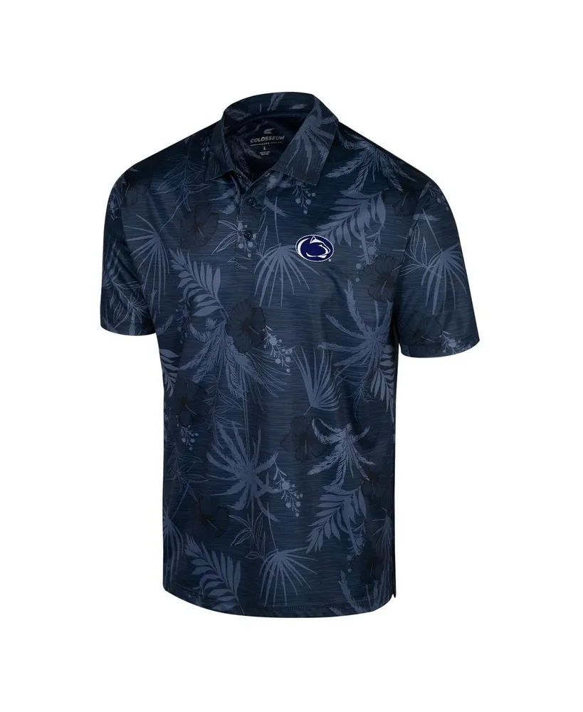 Men's Colosseum Navy Penn State Nittany Lions Palms Team Polo Shirt