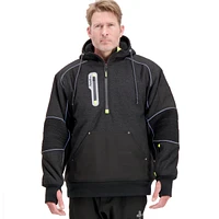 RefrigiWear Men's Extreme Hybrid Pullover Sweatshirt Reflective Insulated Hoodie