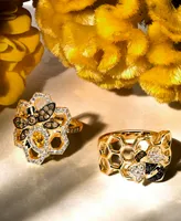 Le Vian Cinnamon Citrine (1/6 ct. t.w.), Chocolate Diamonds (1/3 ct. t.w.) & Nude Diamonds (5/8 ct. t.w.) Statement Ring in 14k Yellow Gold