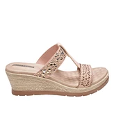Gc Shoes Women's Alena T-Strap Wedge Sandals