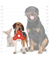 DuraForce Jr Triangle Ring ZigZag Red-Red, 2-Pack Dog Toys