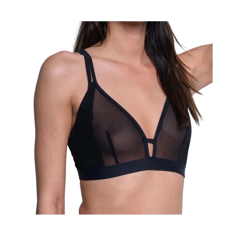Aéropostale Seriously Soft Mesh Triangle Bra in Pink