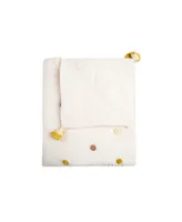 Crane Baby Baby Girls Kendi Pom Pom Quilted Blanket