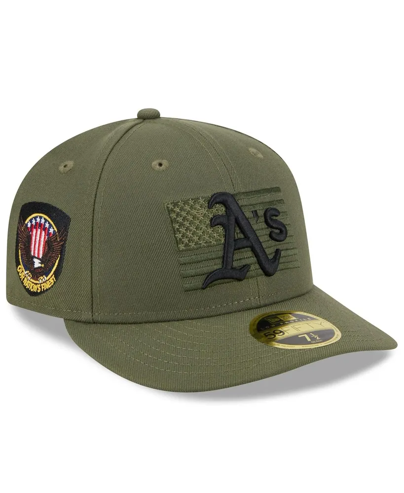 Men's New Era Green Oakland Athletics 2023 Armed Forces Day Low Profile 59FIFTY Fitted Hat