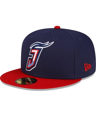 Men's New Era Navy Jacksonville Jumbo Shrimp Authentic Collection Alternate Logo 59FIFTY Fitted Hat