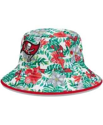 Men's New Era White Tampa Bay Buccaneers Botanical Bucket Hat