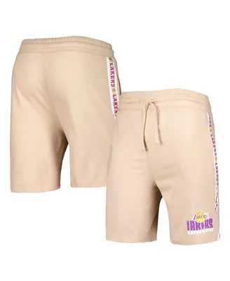 Men's Concepts Sport Tan Los Angeles Lakers Team Stripe Shorts