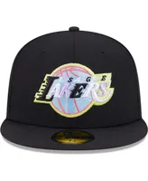 Men's New Era Black Los Angeles Lakers Color Pack 59FIFTY Fitted Hat