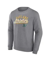 Men's Fanatics Heather Gray Oakland Athletics Simplicity Pullover Sweatshirt