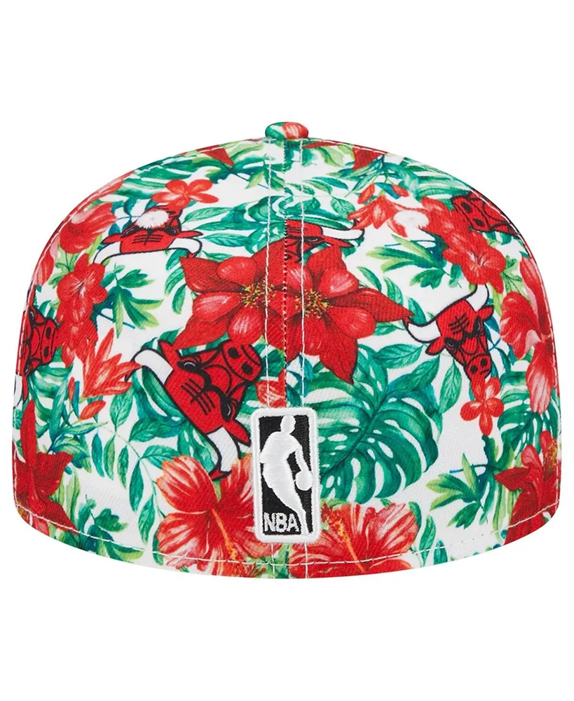 Men's New Era Chicago Bulls Tropical Hibiscus 59FIFTY Fitted Hat