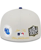 Men's New Era Gray, Royal Los Angeles Dodgers World Class Back Patch 59FIFTY Fitted Hat