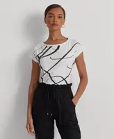 Lauren Ralph Logo-Print Short-Sleeve Top