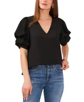 1.state Women's Short-Sleeve Tiered Bubble-Sleeve Top