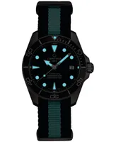 Certina Women's Swiss Automatic Ds Action Diver Black & Blue Stripe Synthetic Strap Watch 38mm