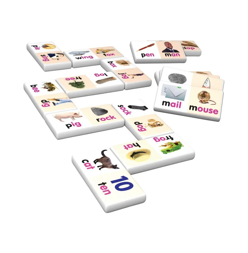 Junior Learning Rhyming & First Words Dominoes Game Set - 56 Dominoes