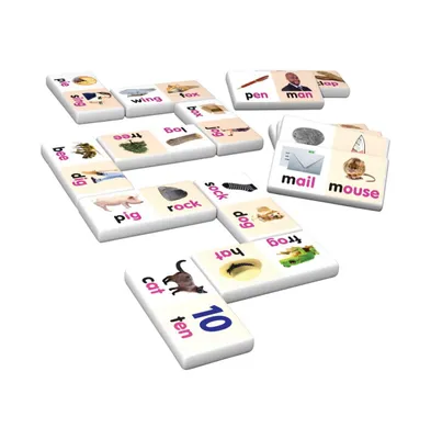 Junior Learning Rhyming & First Words Dominoes Game Set - 56 Dominoes