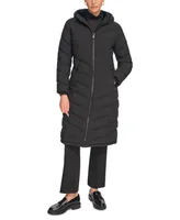 Calvin Klein Women's Stretch Hooded Maxi Puffer Coat