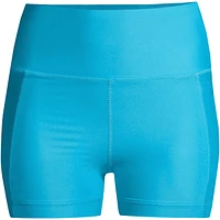 Lands' End Women's High Waisted 6" Bike Swim Shorts with Upf 50 Sun Protection