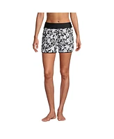 Lands' End Women's 3" Quick Dry Elastic Waist Board Shorts Swim Cover-up with Panty