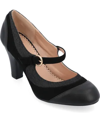 Journee Collection Women's Siri Round Toe Mary Jane Pumps